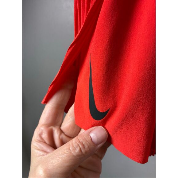 Nike NWT Dri Fit ADV Running Division Pleated Shorts in Orange Size XXL - Picture 2 of 7